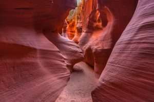 canyon floor of Antelope Canyon