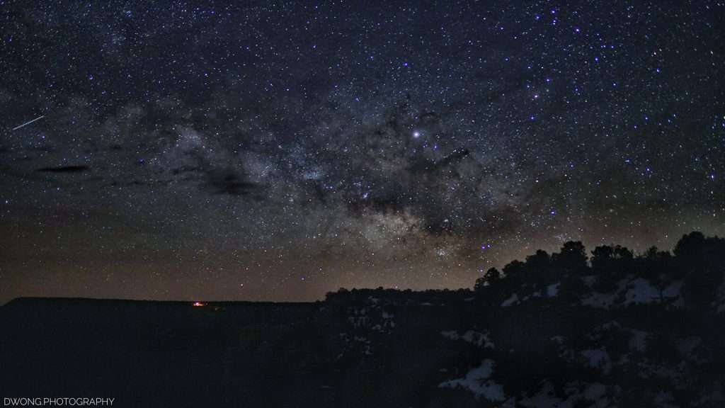 Milky Way Galaxy in starry night sky
